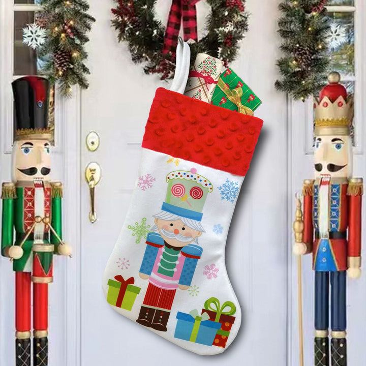 Christmas Nutcracker Stockings 4-Piece Gift Bag Set