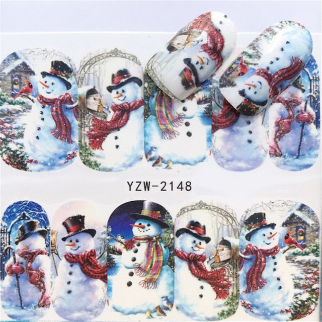Christmas Water Nail Stickers for Easy Holiday Art