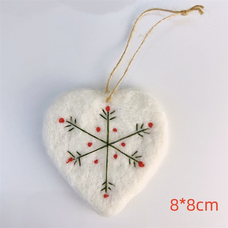 Felt Snowflake Ornaments for Rustic Christmas Charm