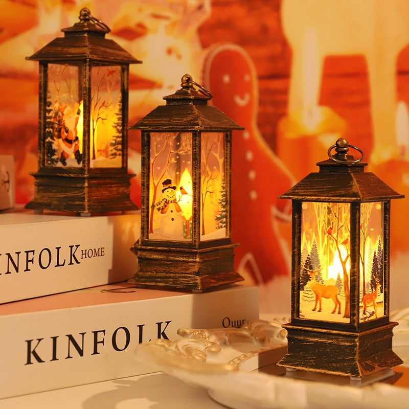 Christmas Lantern Table Lamp for Warm Christmas Glow