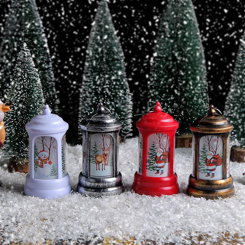 Christmas LED Lantern with Santa Claus Glow Decoration