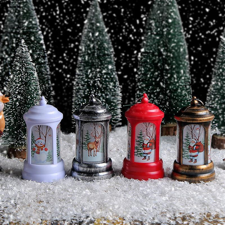 Christmas LED Lantern with Santa Claus Glow Decoration