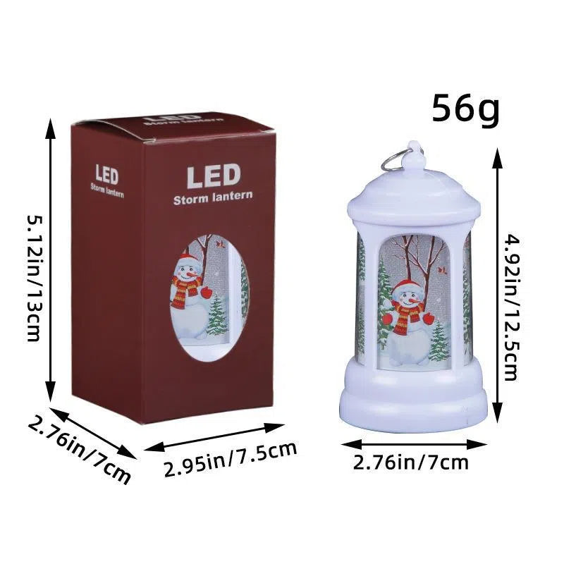 Christmas LED Lantern with Santa Claus Glow Decoration
