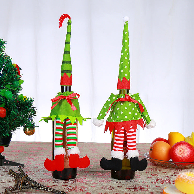 Christmas Wine Bottle Covers for Festive Gift Giving