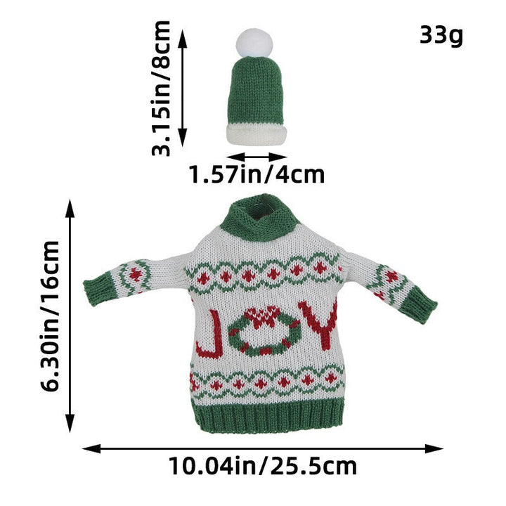 Christmas Wine Bottle Sweater Set for Festive Tables
