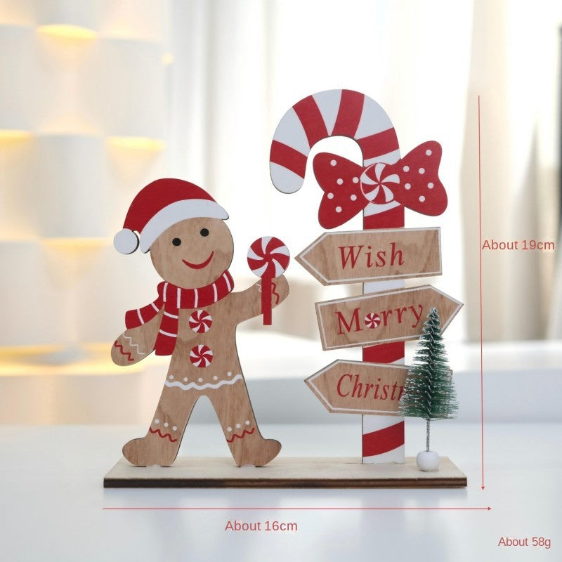 Wooden Christmas Decorations for Festive Tabletop Scenes