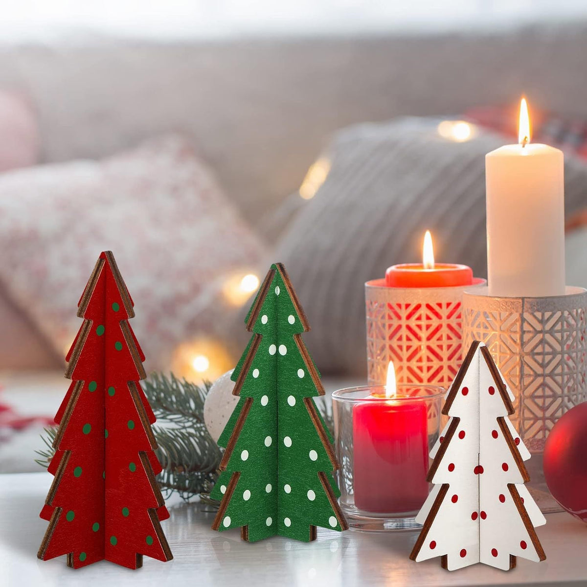 Wooden Christmas Tree Decor for Festive Tabletop Style