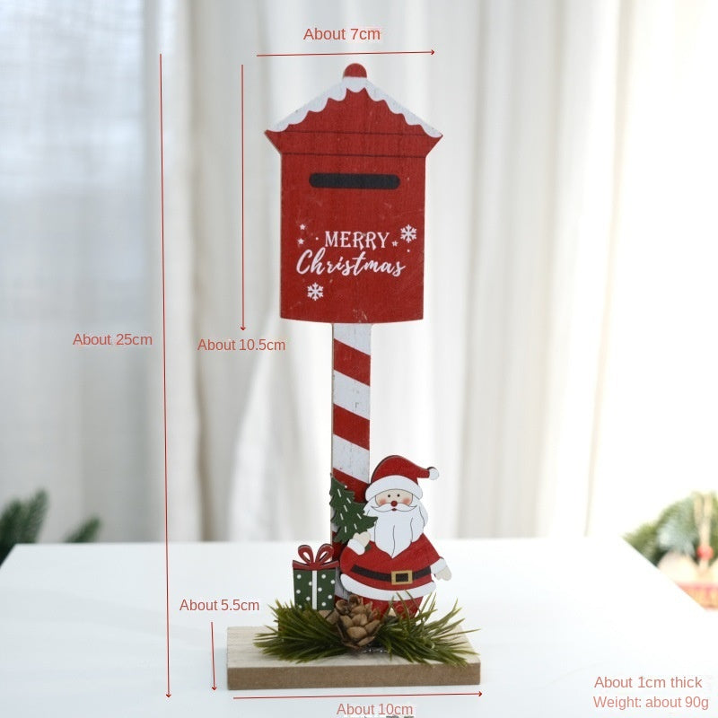 Christmas Wooden Desktop Decor for Festive Table Displays