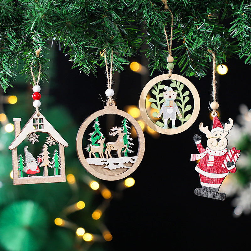 Wooden Christmas Ornaments for Rustic Holiday Charm