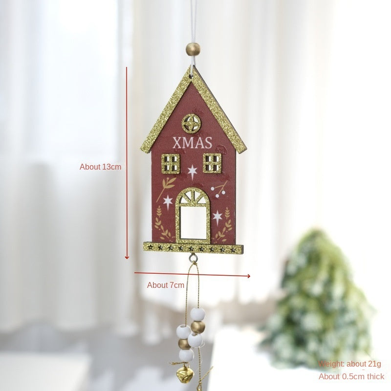 Christmas Wooden House Ornaments for Festive Displays