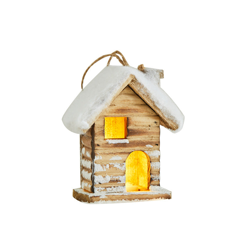 Christmas Wooden House Decoration | Cozy Light-Up Decor