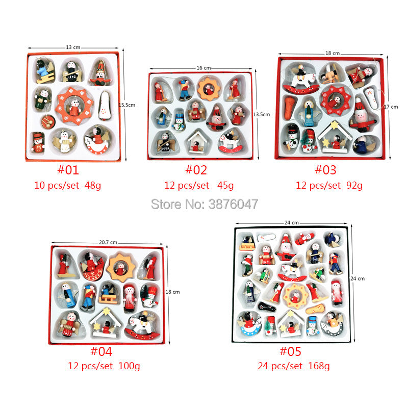 Wooden Christmas Ornaments for Cheerful Tree Decor