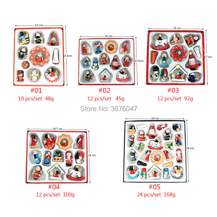Wooden Christmas Ornaments for Cheerful Tree Decor