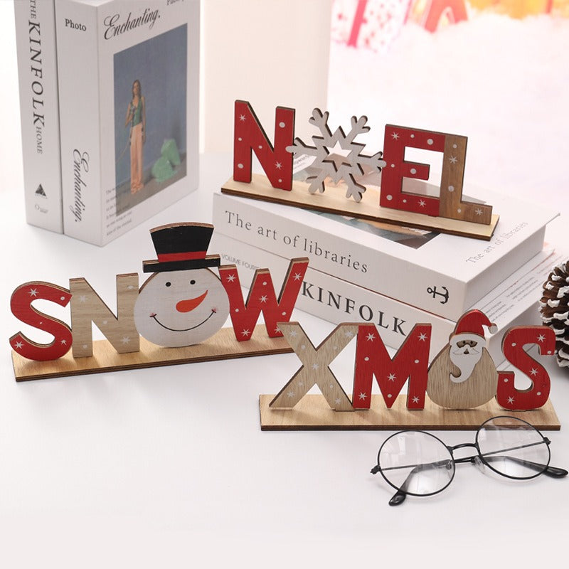 Christmas Wooden Letter Signs for Festive Displays