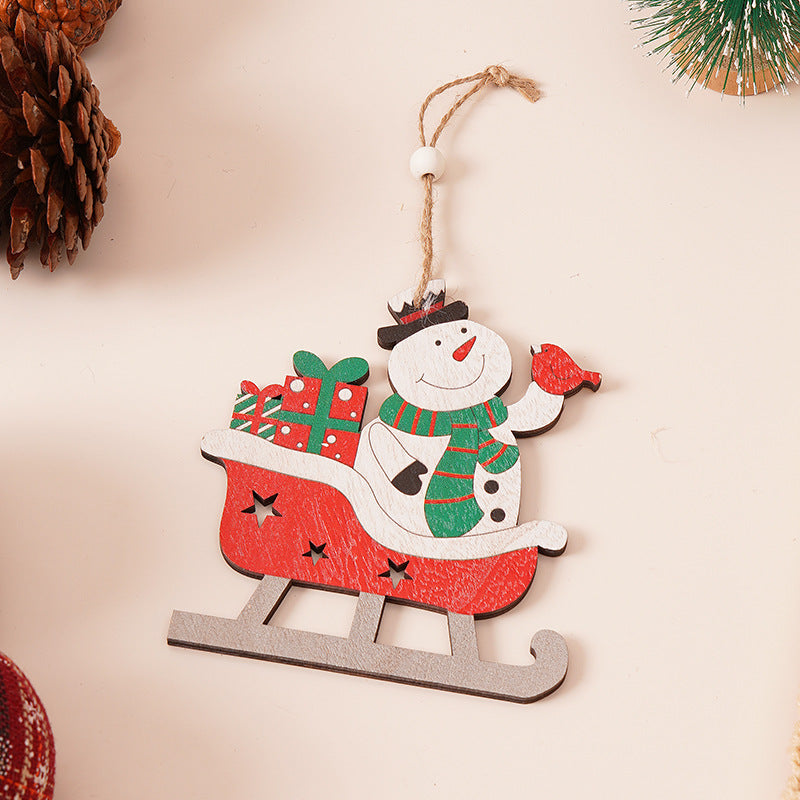 Christmas Wooden Ornaments for Rustic Holiday Tree Decor