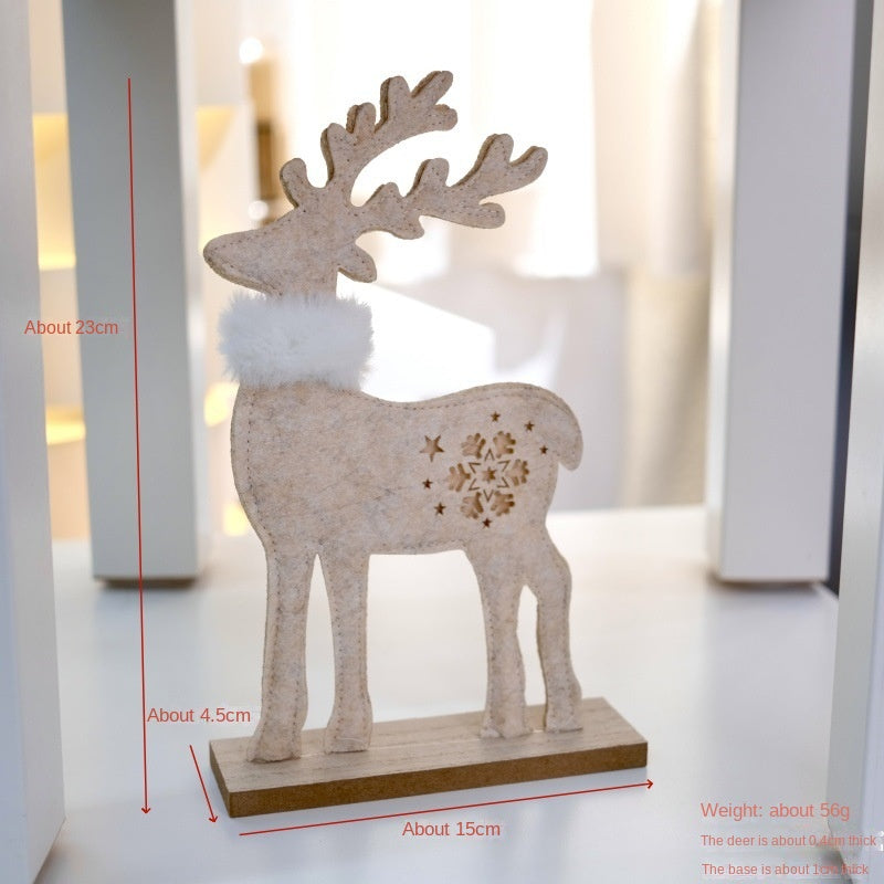 Christmas Wooden Reindeer Decor for Cozy Tabletops