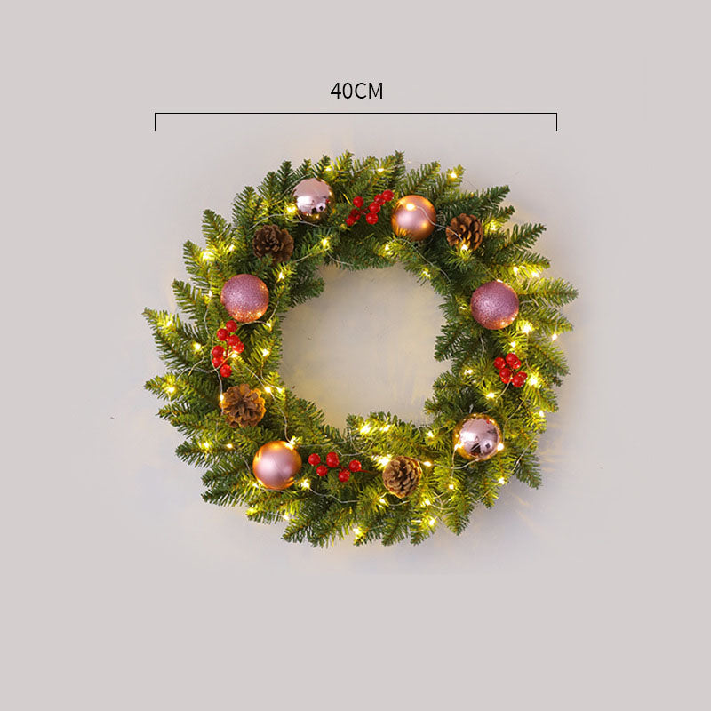 Illuminated Christmas Wreath For A Warm Festive Door
