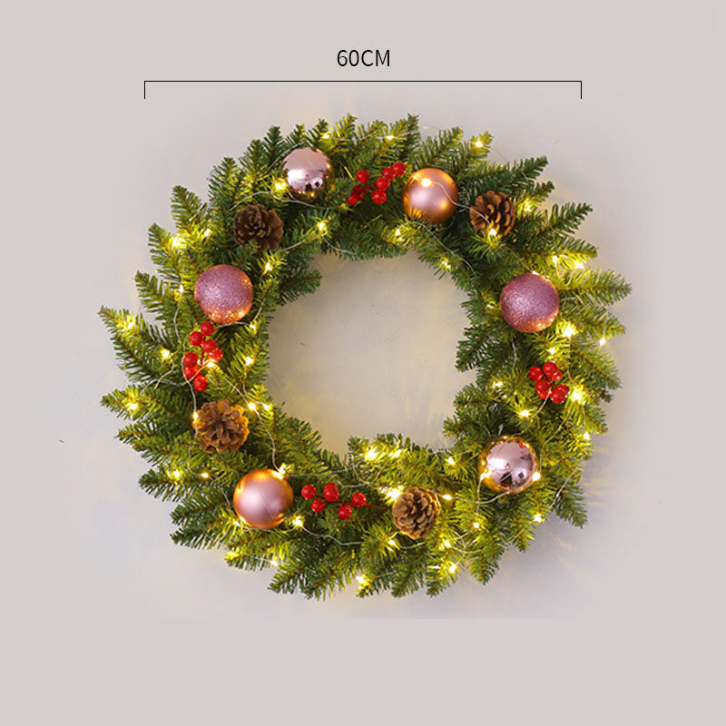 Illuminated Christmas Wreath For A Warm Festive Door