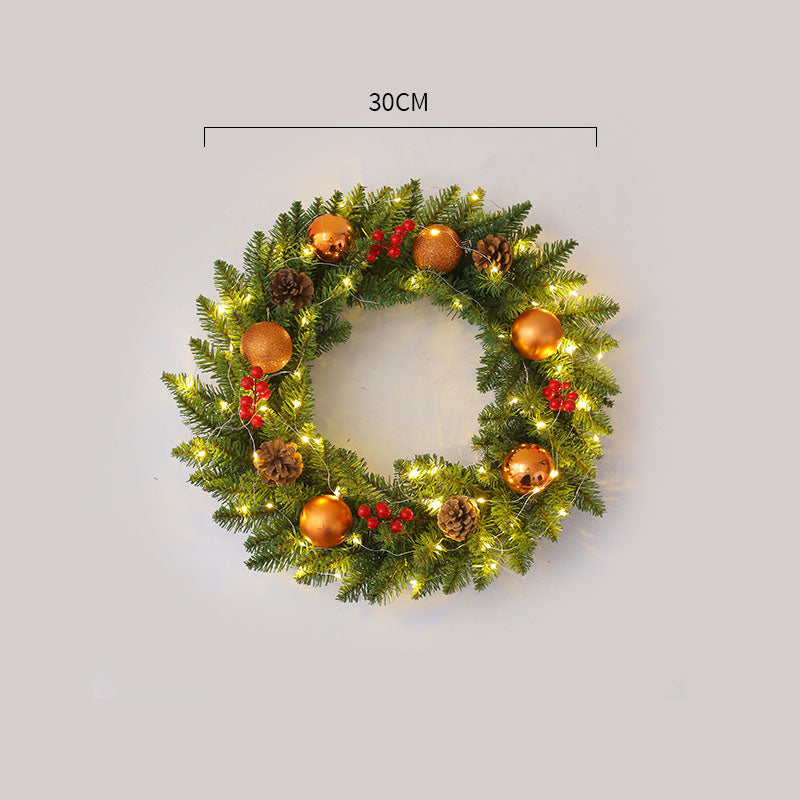 Illuminated Christmas Wreath For A Warm Festive Door
