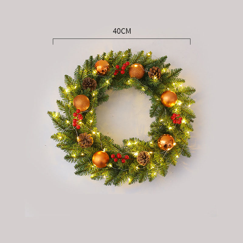 Illuminated Christmas Wreath For A Warm Festive Door