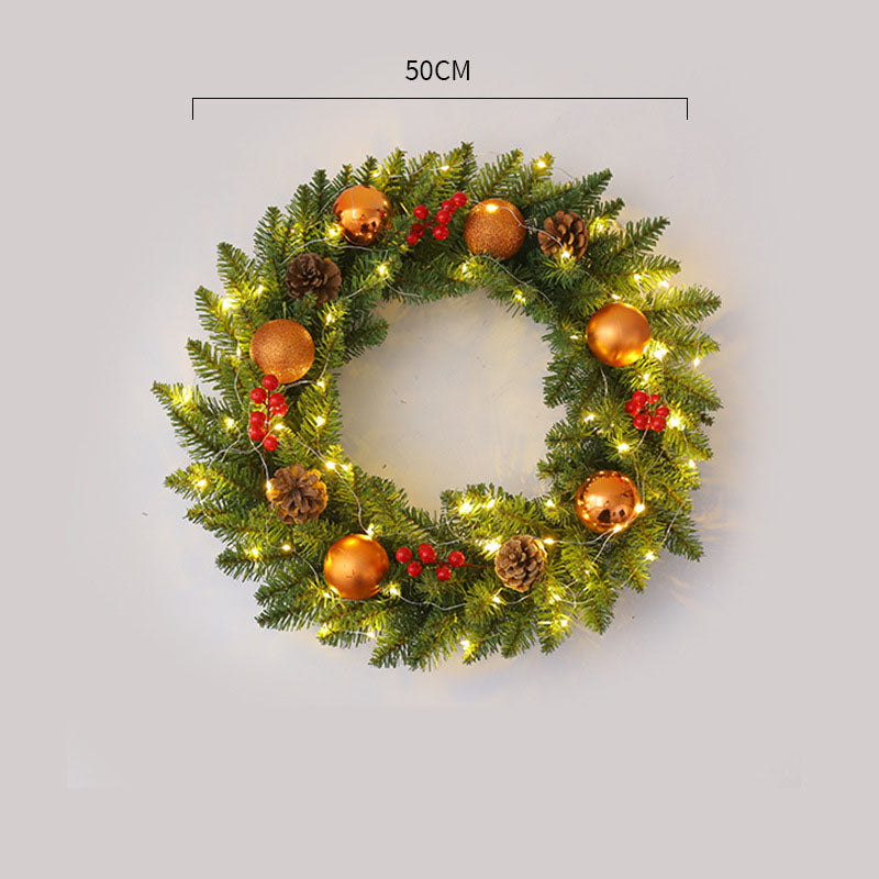 Illuminated Christmas Wreath For A Warm Festive Door