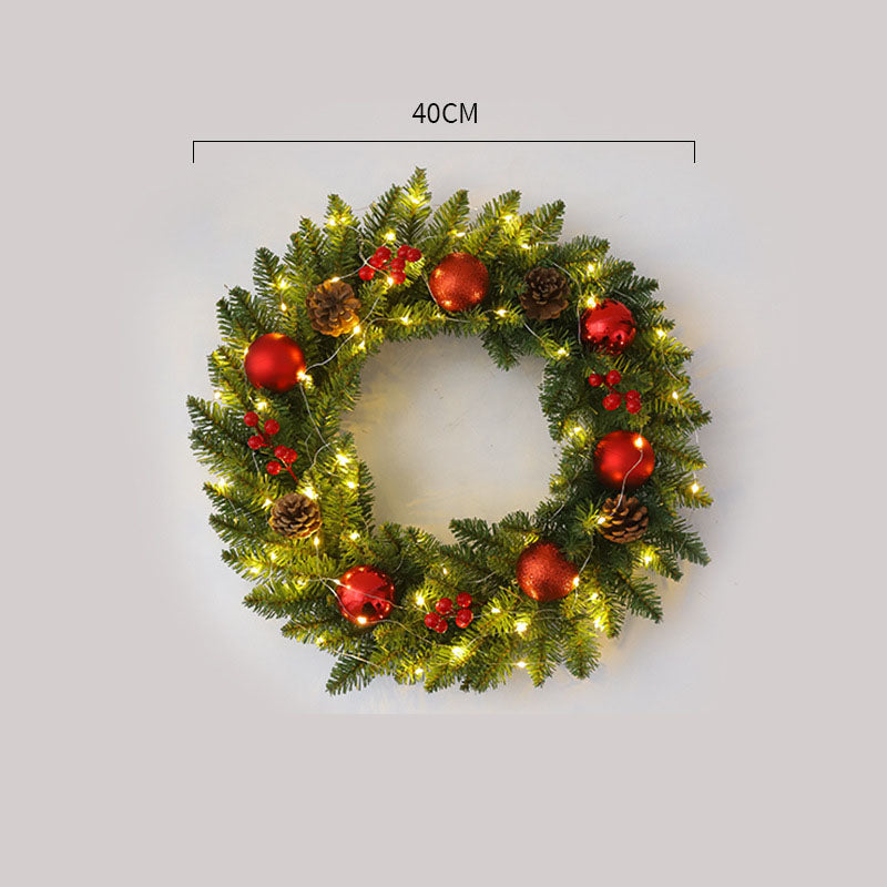 Illuminated Christmas Wreath For A Warm Festive Door