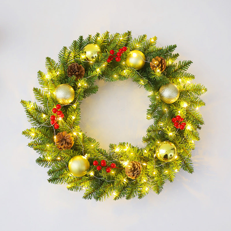 Illuminated Christmas Wreath For A Warm Festive Door