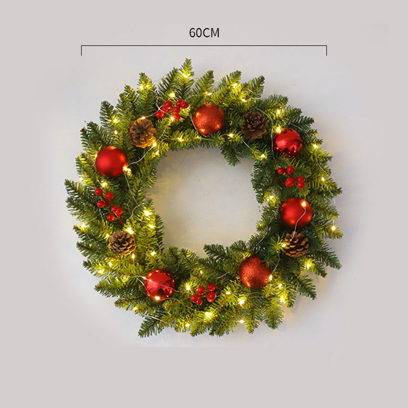 Illuminated Christmas Wreath For A Warm Festive Door
