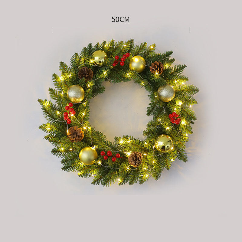 Illuminated Christmas Wreath For A Warm Festive Door