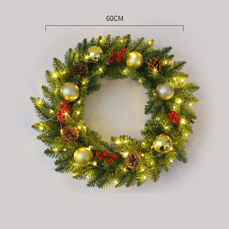 Illuminated Christmas Wreath For A Warm Festive Door