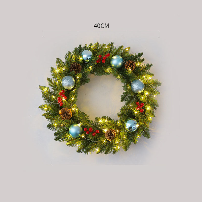 Illuminated Christmas Wreath For A Warm Festive Door