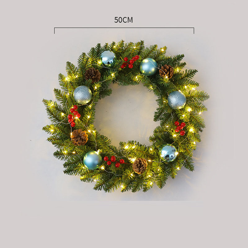 Illuminated Christmas Wreath For A Warm Festive Door