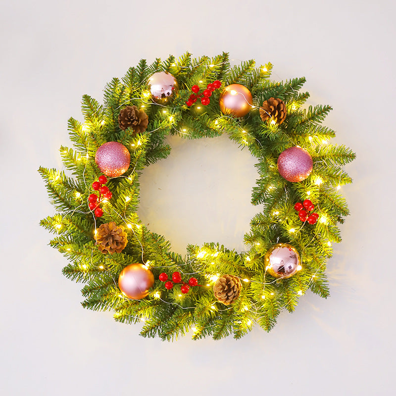 Illuminated Christmas Wreath For A Warm Festive Door
