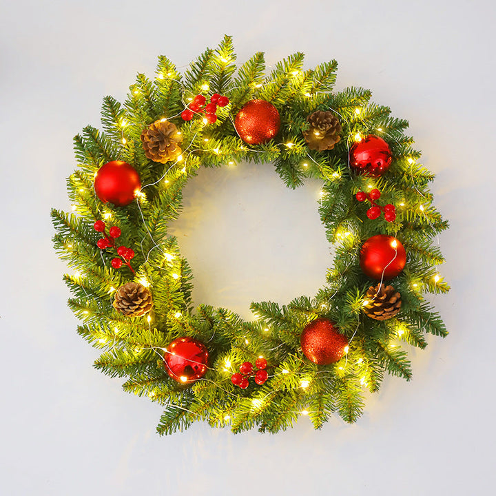 Illuminated Christmas Wreath For A Warm Festive Door