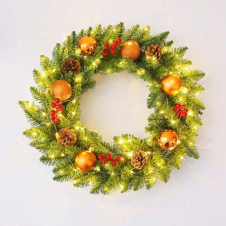 Illuminated Christmas Wreath For A Warm Festive Door