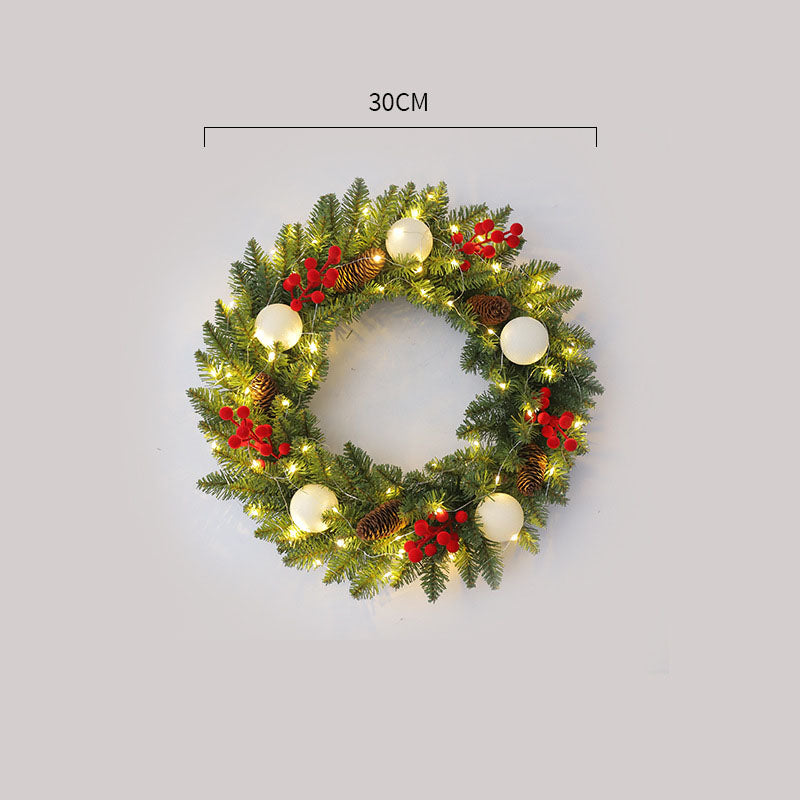Illuminated Christmas Wreath For A Warm Festive Door