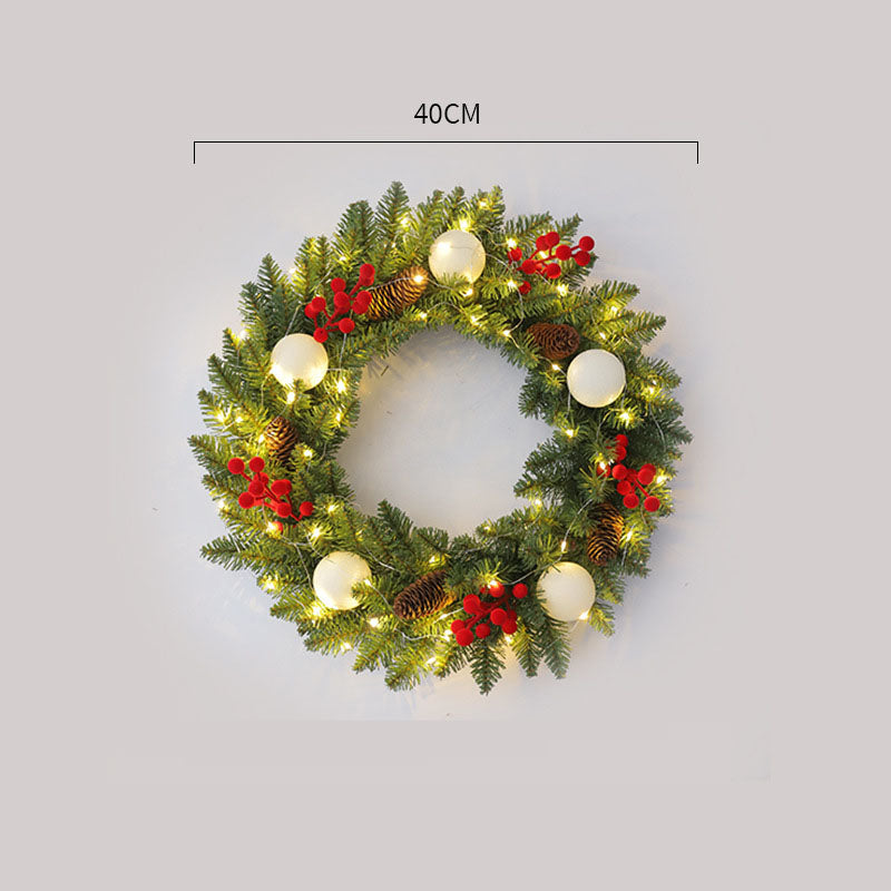 Illuminated Christmas Wreath For A Warm Festive Door