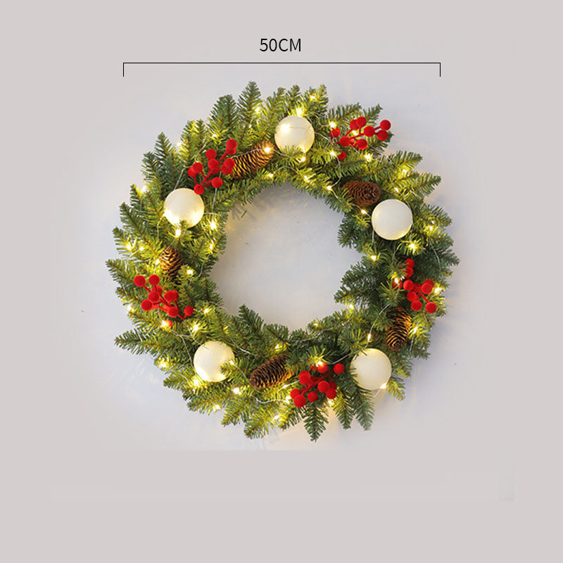 Illuminated Christmas Wreath For A Warm Festive Door