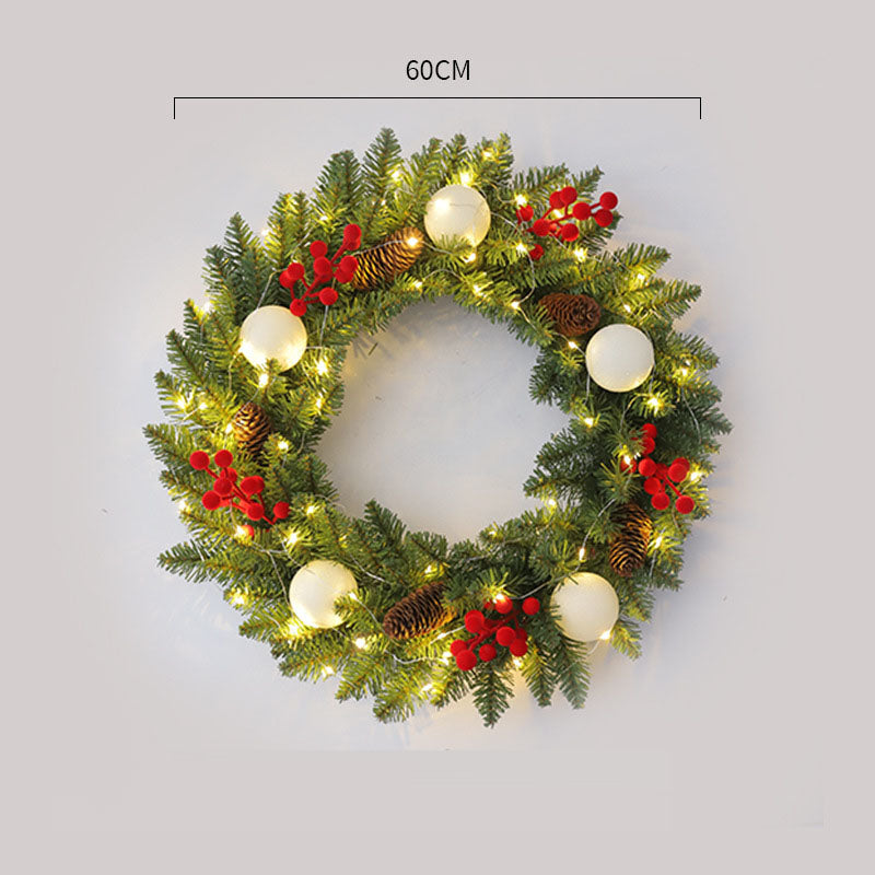 Illuminated Christmas Wreath For A Warm Festive Door