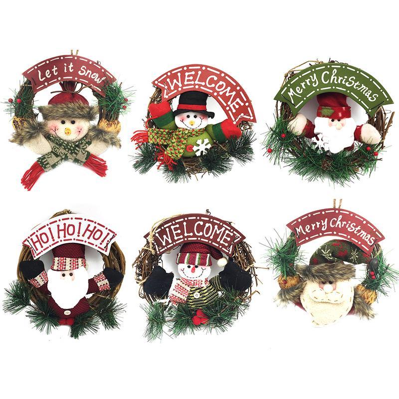 Christmas Character Wreath Door Hanging Holiday Decor