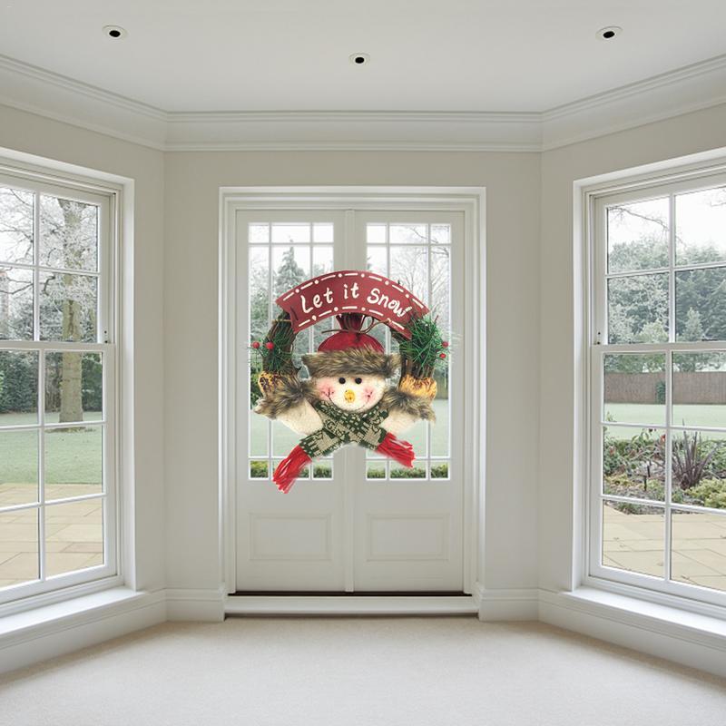 Christmas Character Wreath Door Hanging Holiday Decor