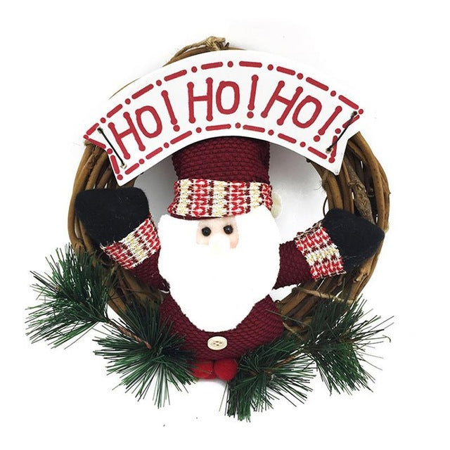 Christmas Character Wreath Door Hanging Holiday Decor