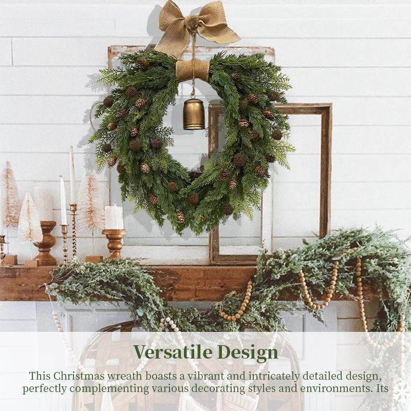Pine Cone Christmas Wreath for Rustic Festive Doors