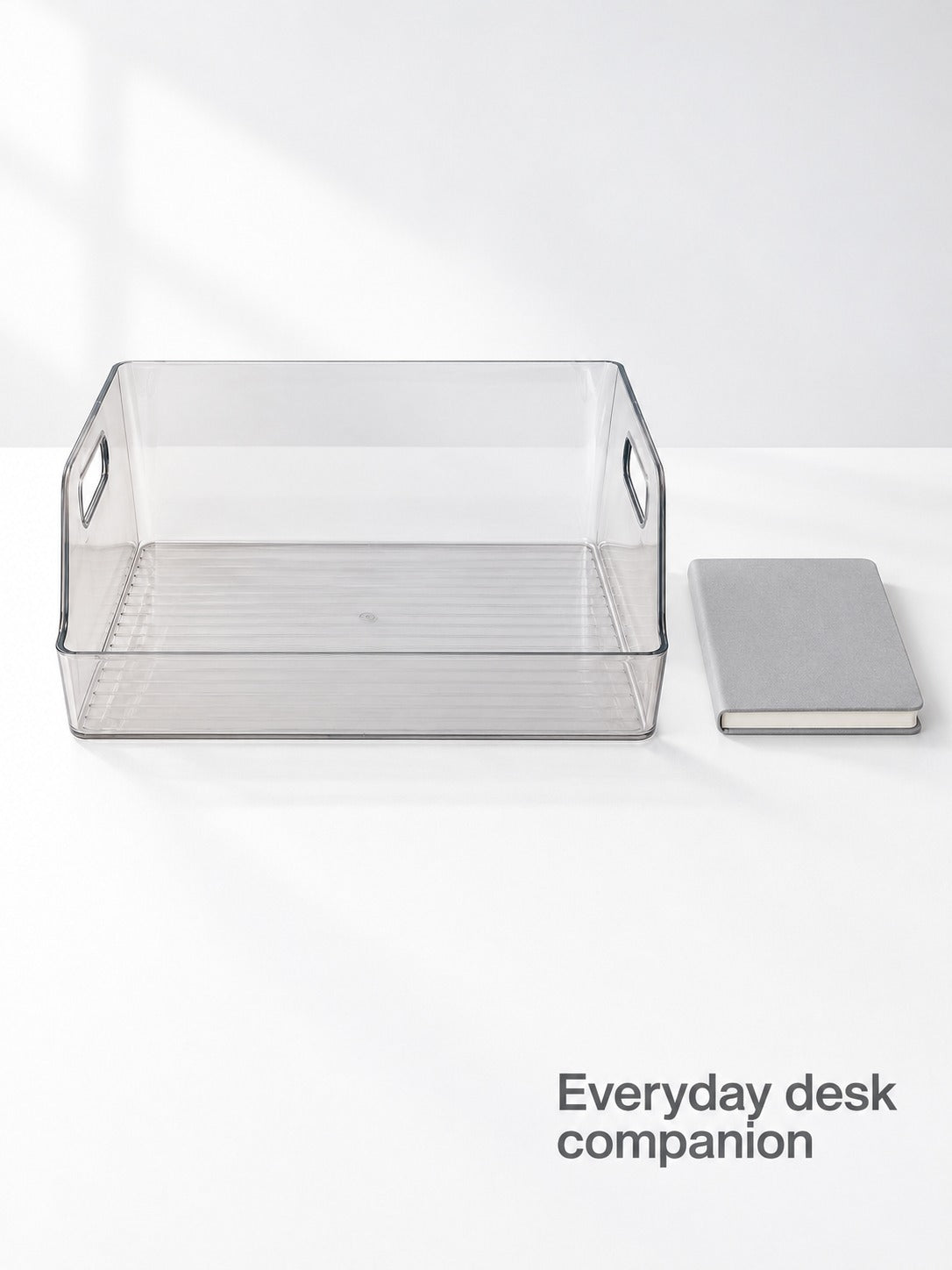 Clear Acrylic Desk Organizer with Book Slot for Students