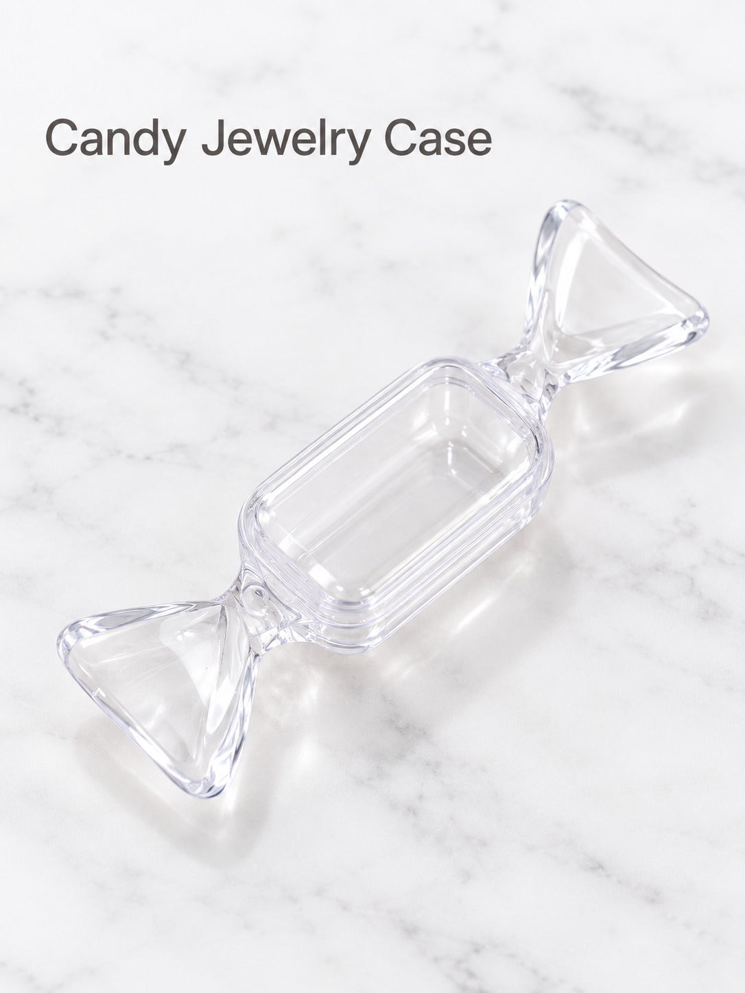 Clear Candy Jewelry Box for Earrings, Portable Mini Case