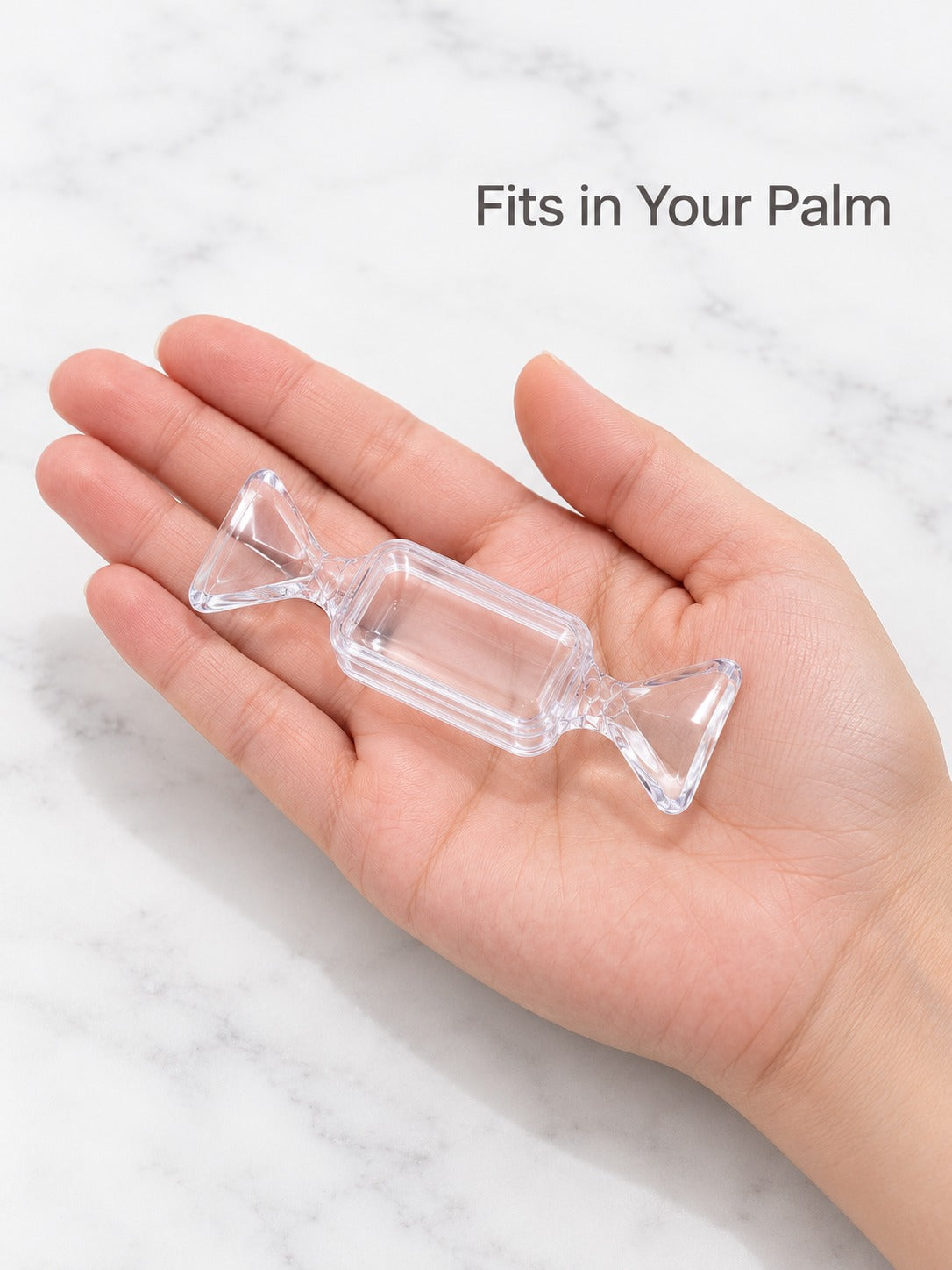 Clear Candy Jewelry Box for Earrings, Portable Mini Case