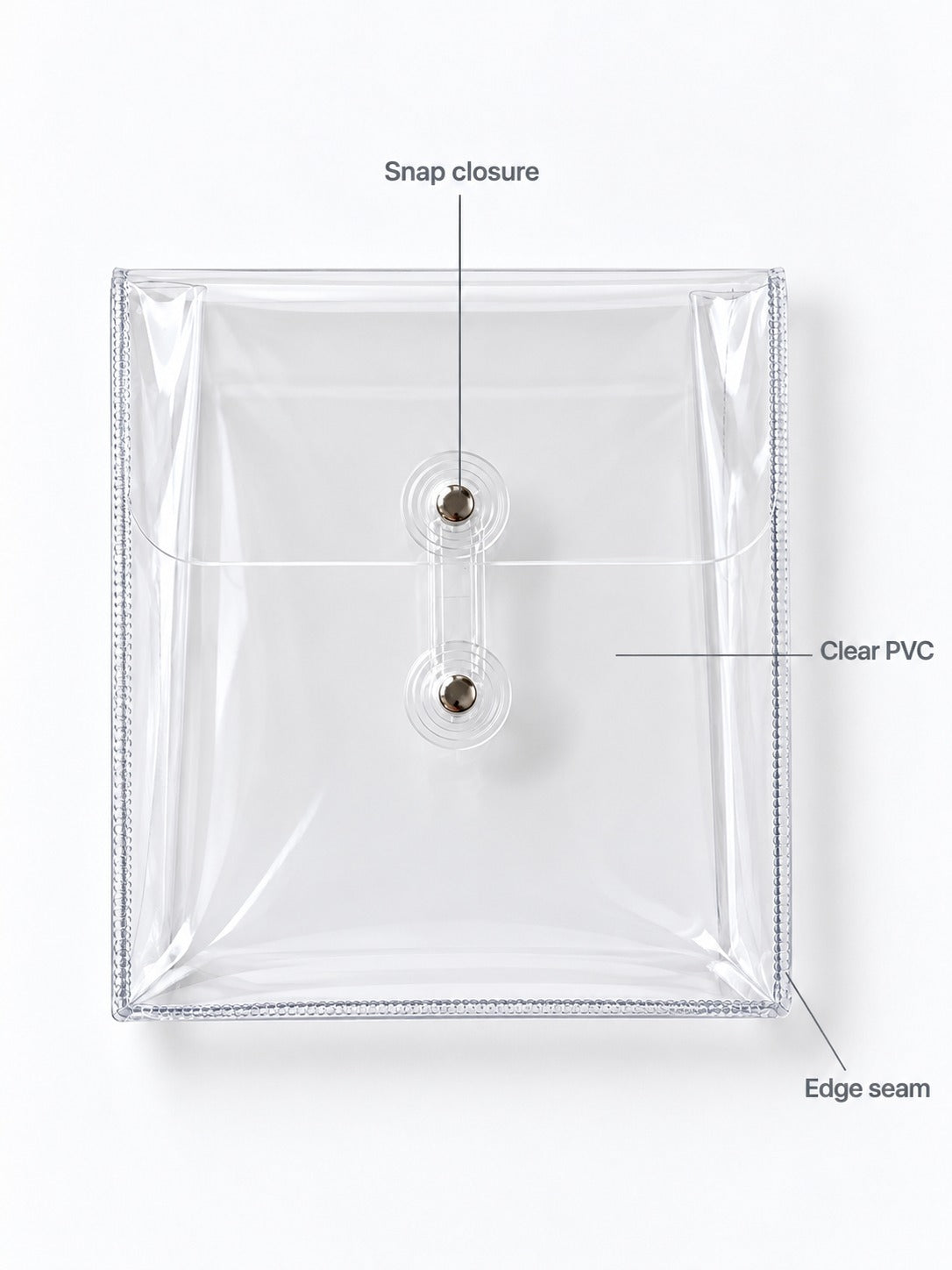 Clear PVC Desk Organizer Pouch for Stationery and Makeup