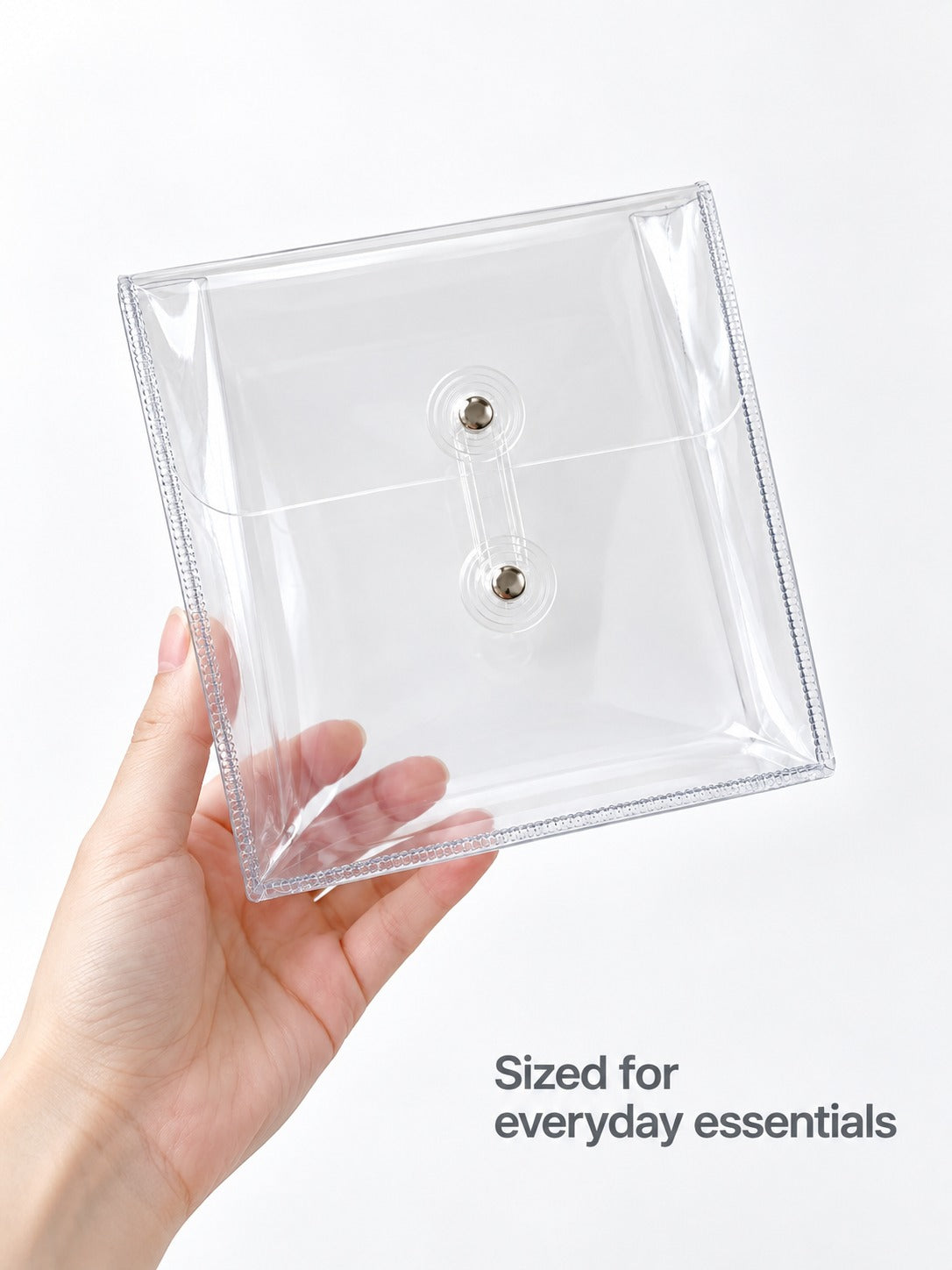 Clear PVC Desk Organizer Pouch for Stationery and Makeup