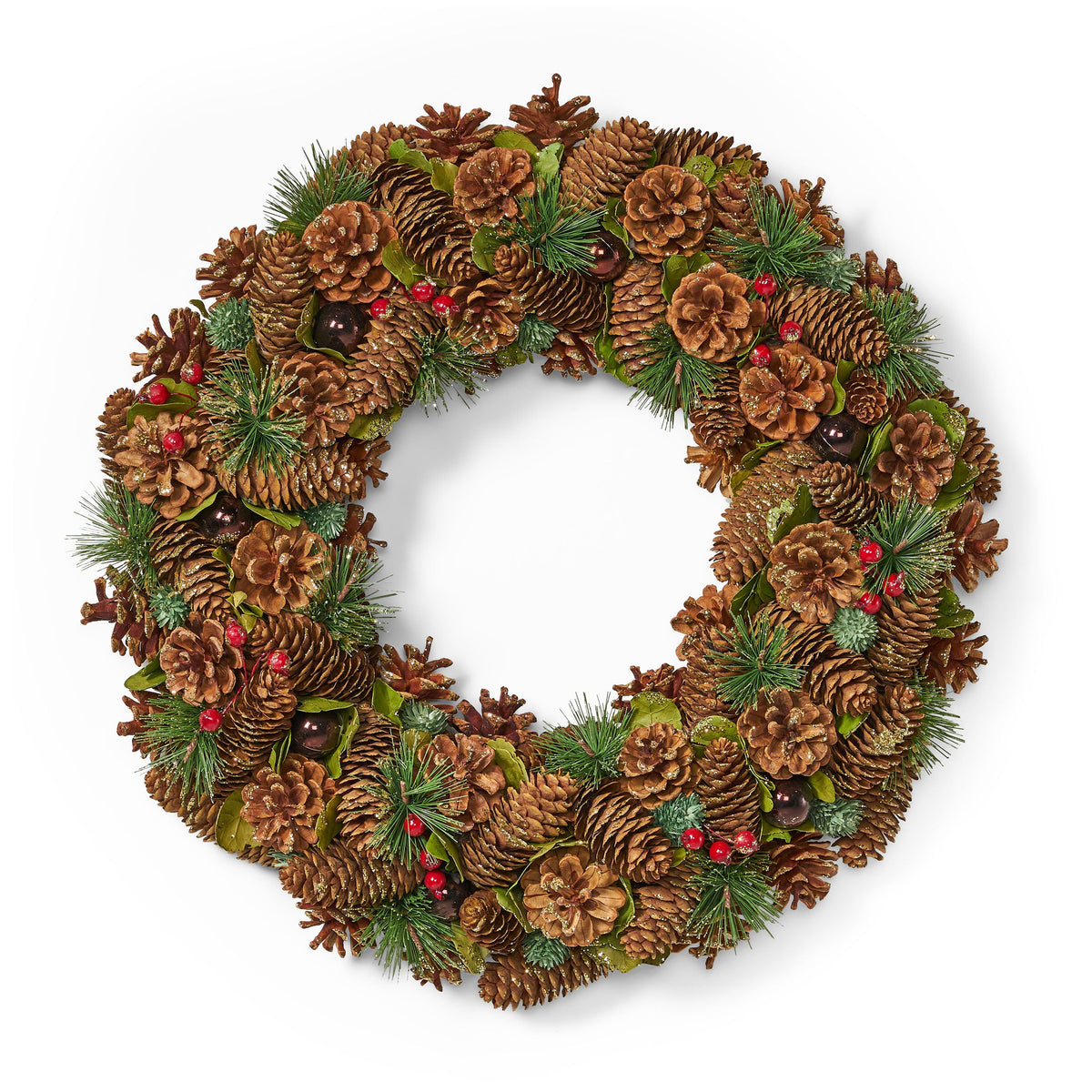 Pine Cone Wreath for Festive Woodland Holiday Entryways