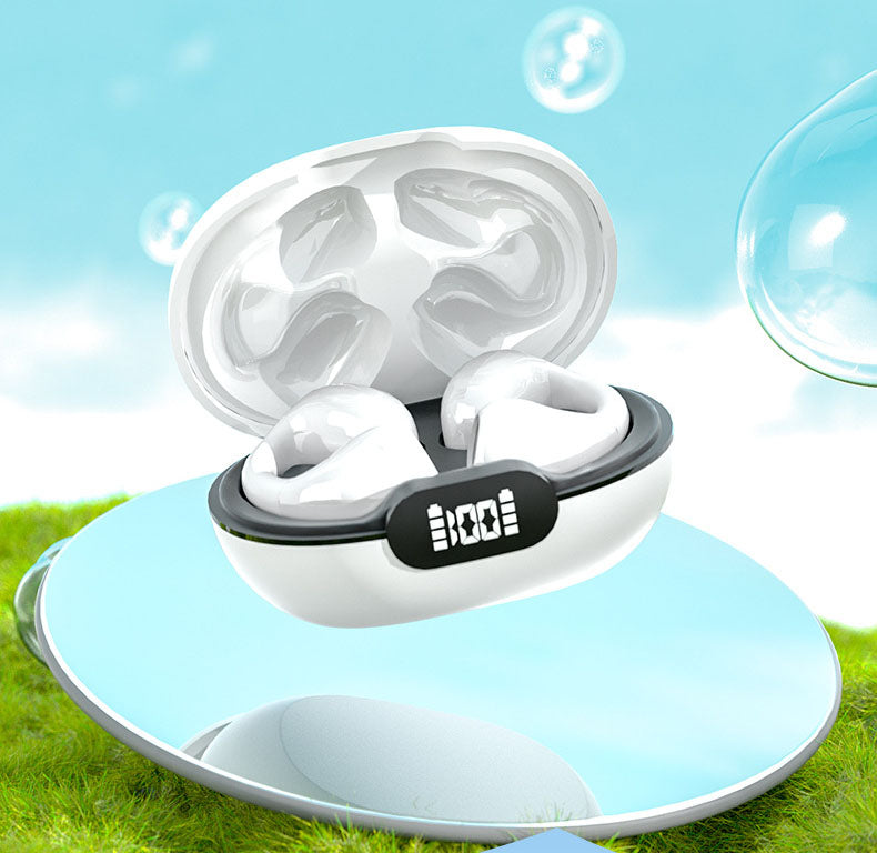 Clip-On Open-Ear Bluetooth 5.3 Earphones for Runners